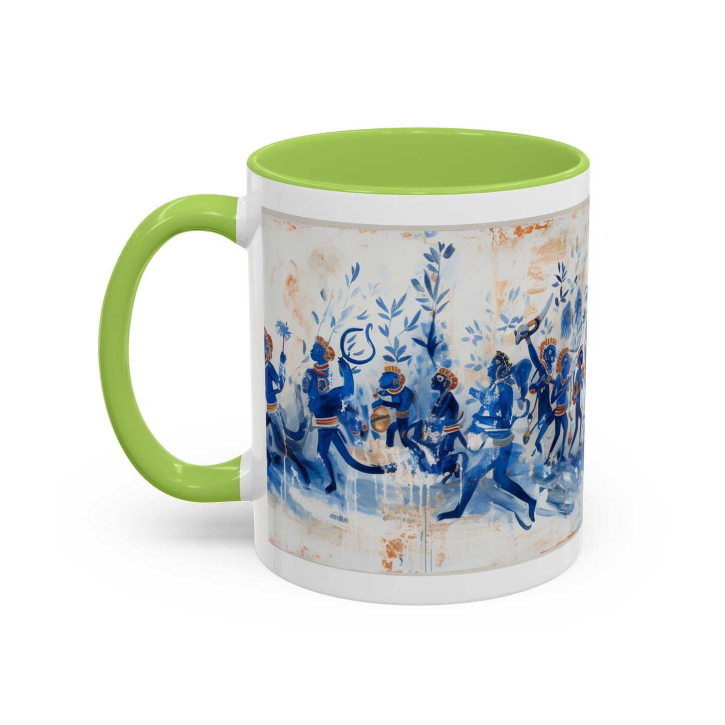 Minoan Blue Monkeys Accent Coffee Mug (11, 15oz)