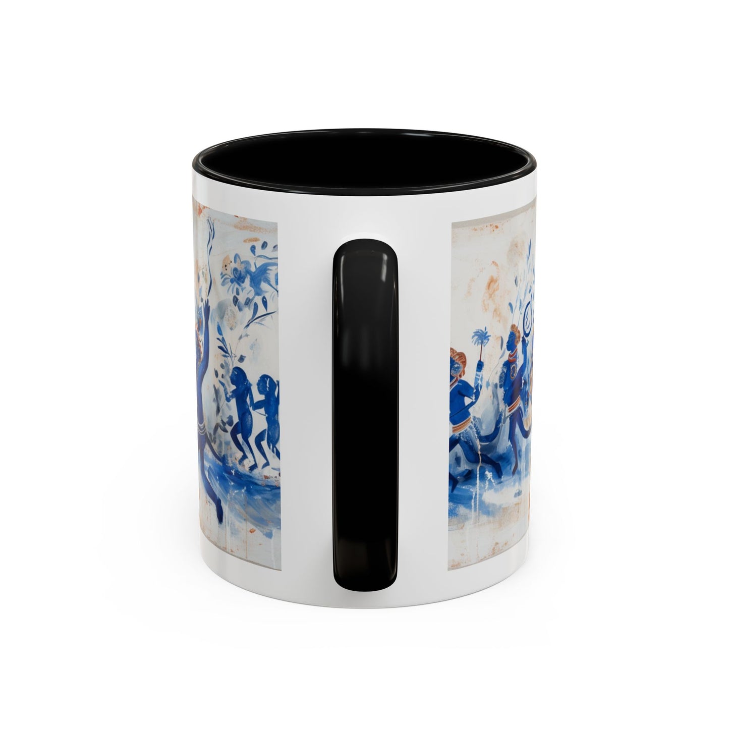 Minoan Blue Monkeys Accent Coffee Mug (11, 15oz)