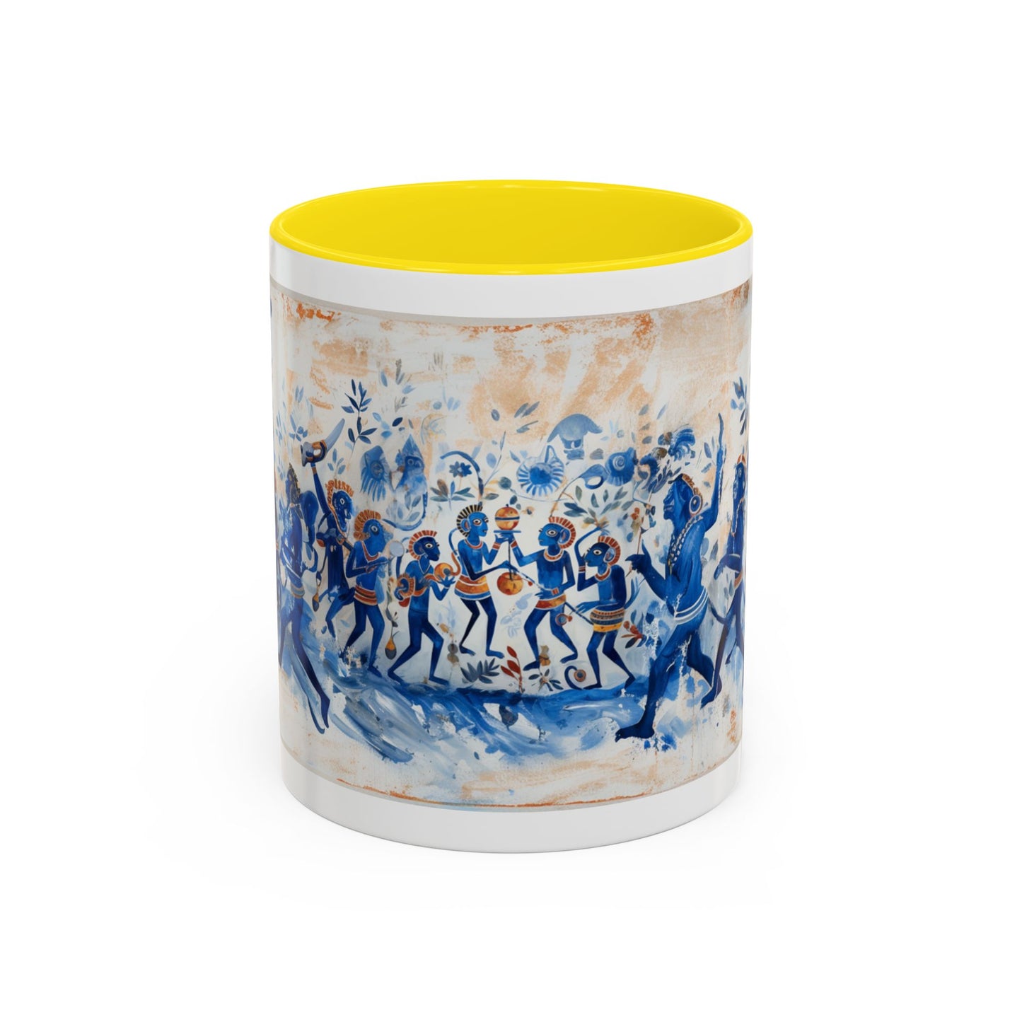 Minoan Blue Monkeys Accent Coffee Mug (11, 15oz)