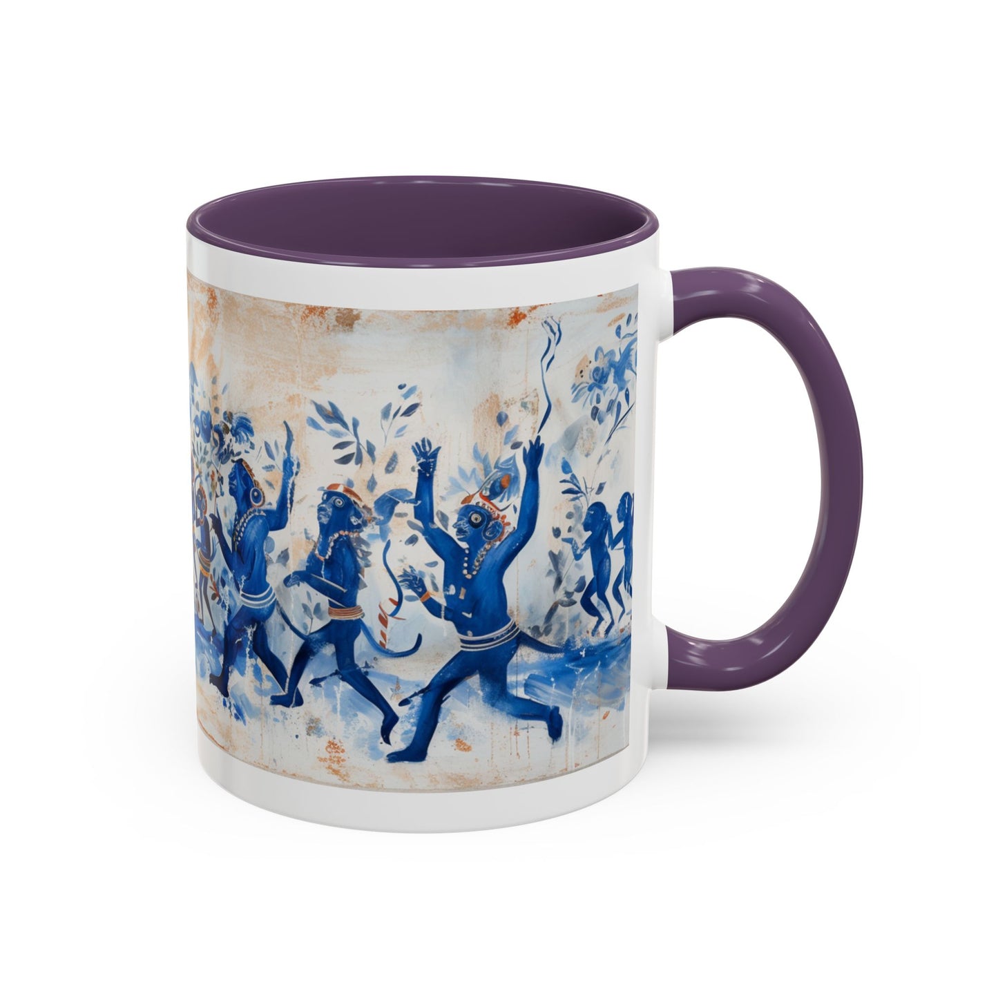 Minoan Blue Monkeys Accent Coffee Mug (11, 15oz)