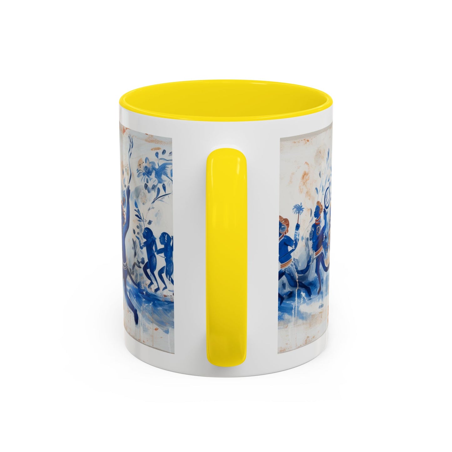 Minoan Blue Monkeys Accent Coffee Mug (11, 15oz)
