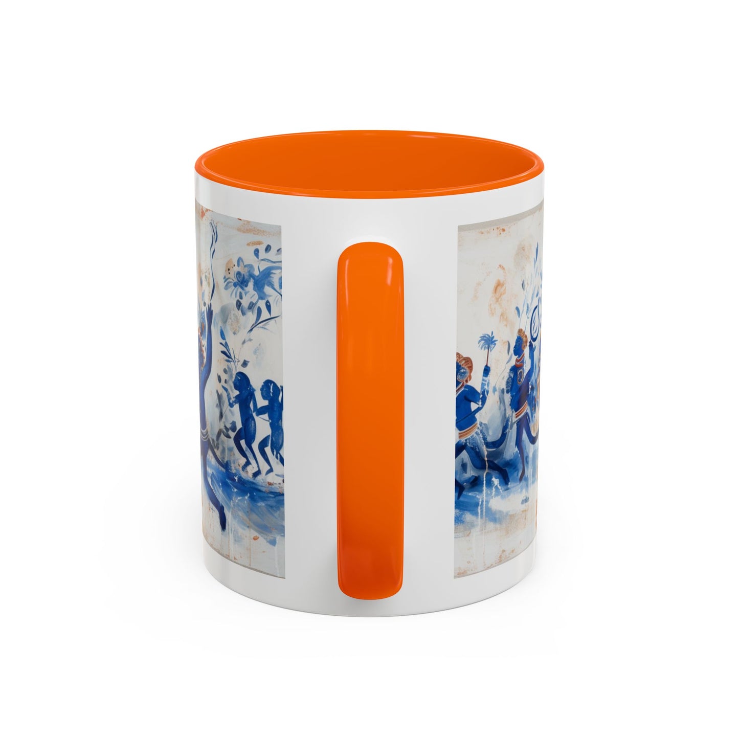 Minoan Blue Monkeys Accent Coffee Mug (11, 15oz)