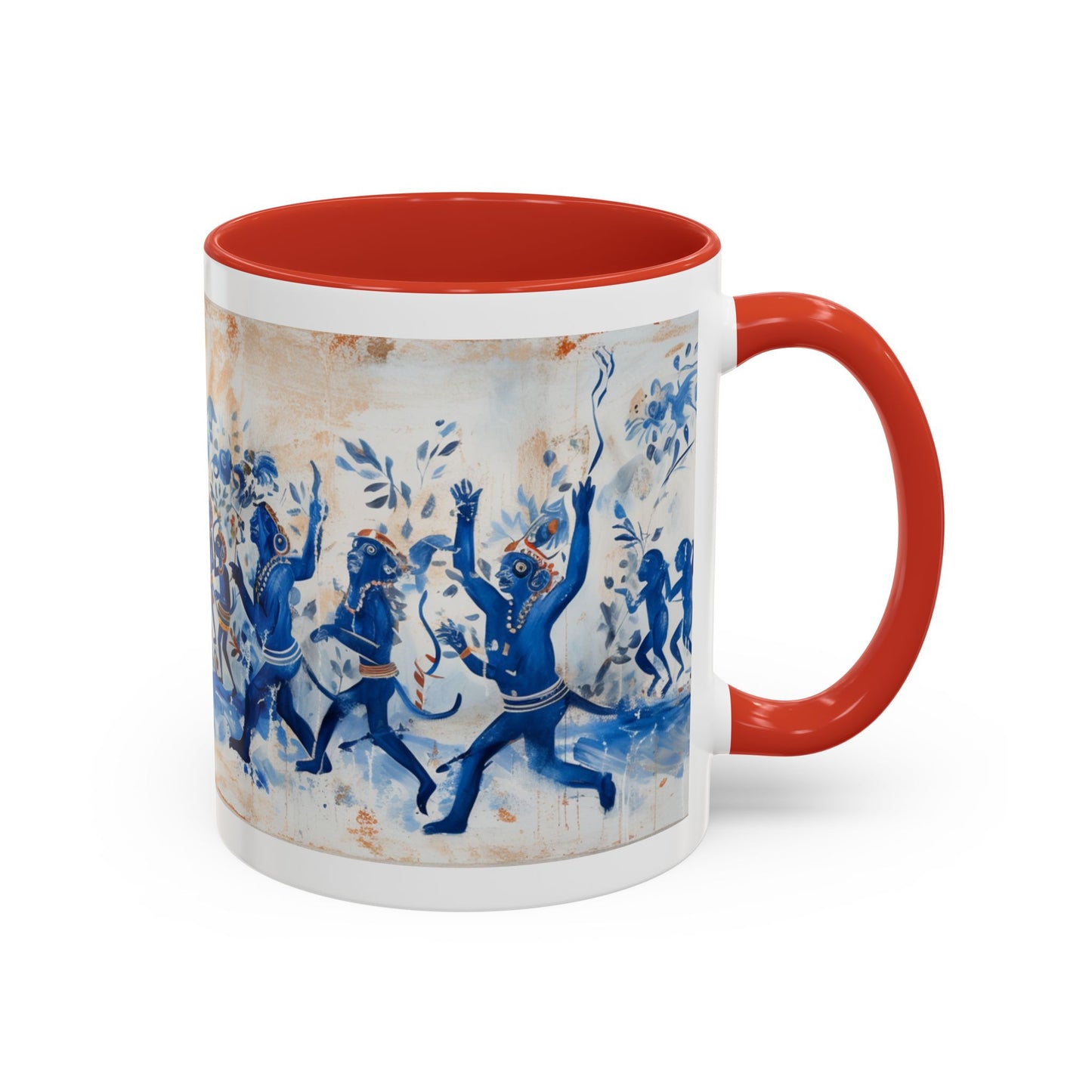 Minoan Blue Monkeys Accent Coffee Mug (11, 15oz)