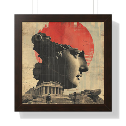 Greek-Style Retro, Framed Vertical Poster