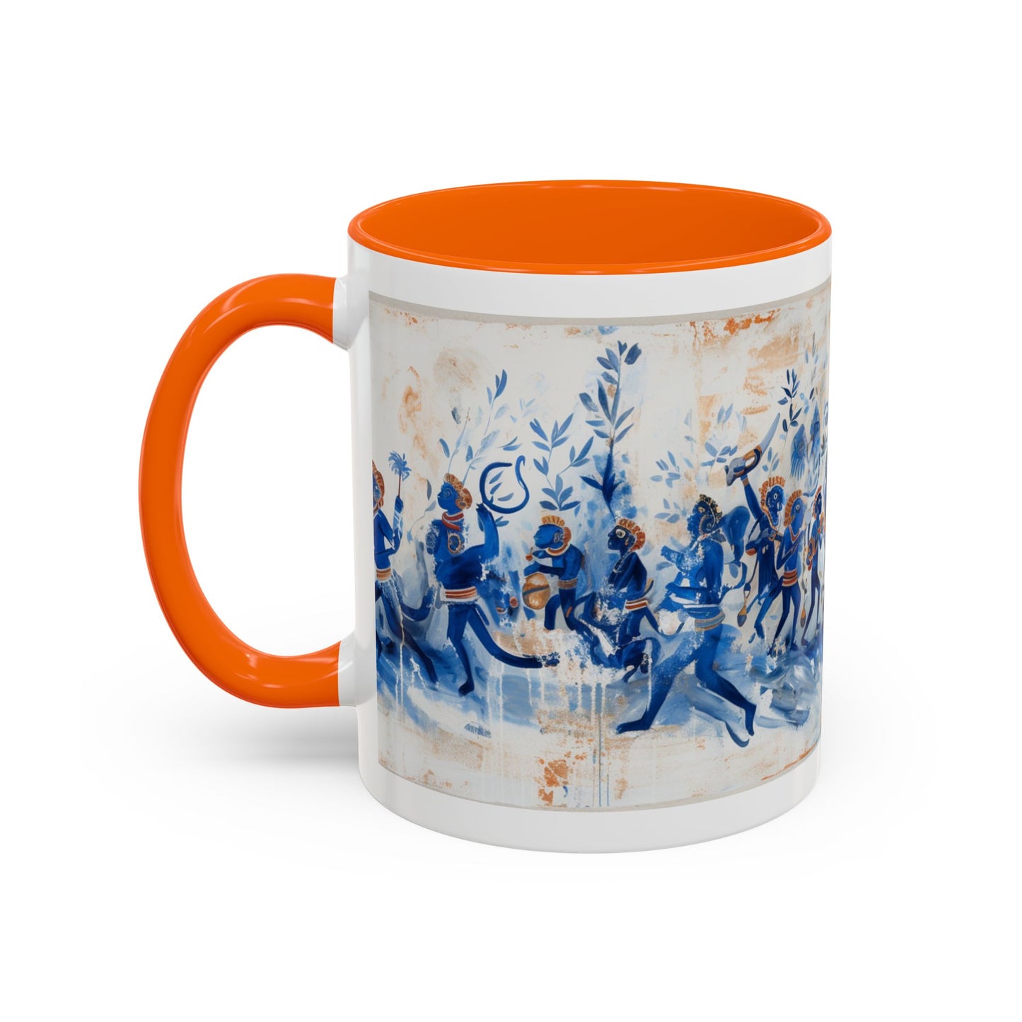 Minoan Blue Monkeys Accent Coffee Mug (11, 15oz)