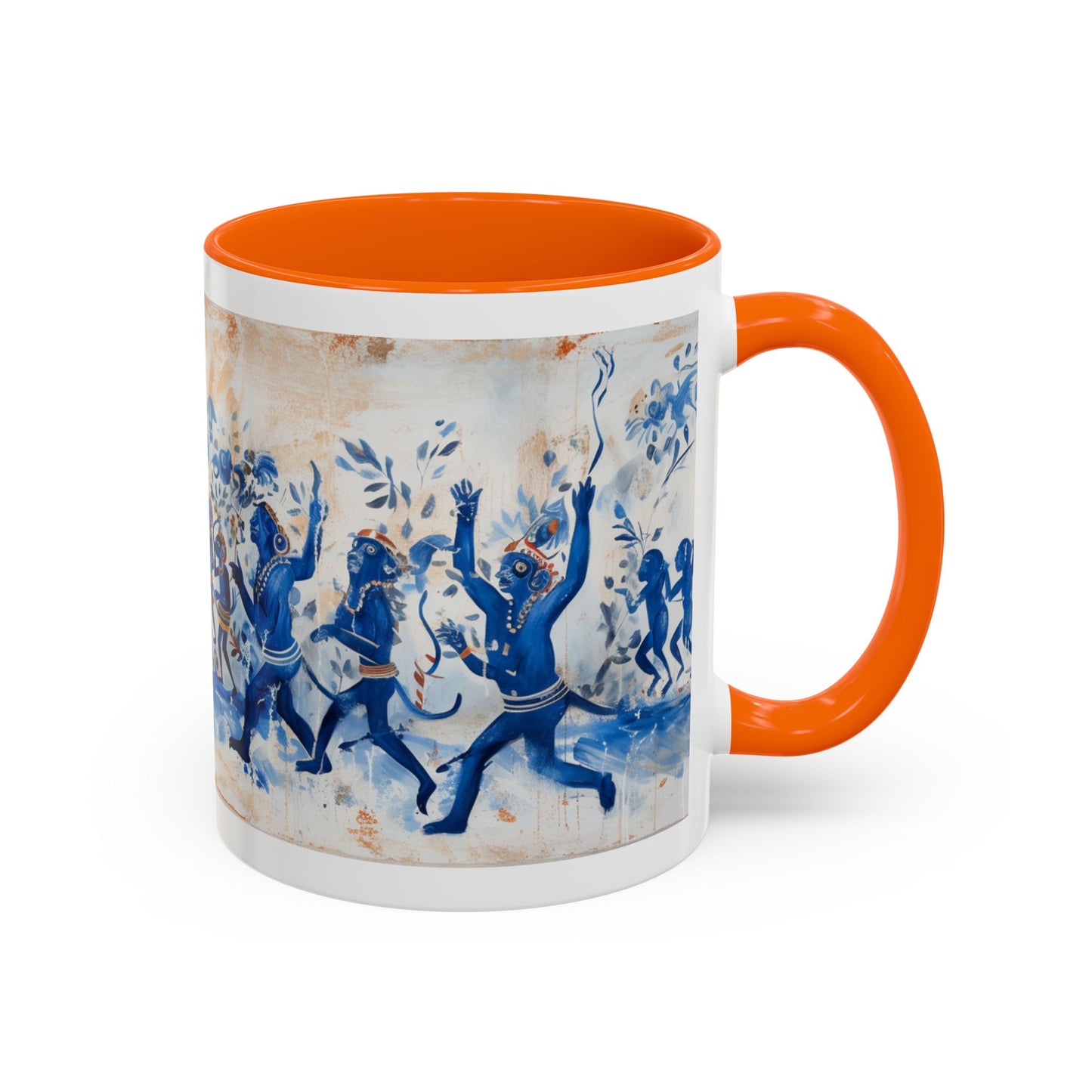 Minoan Blue Monkeys Accent Coffee Mug (11, 15oz)