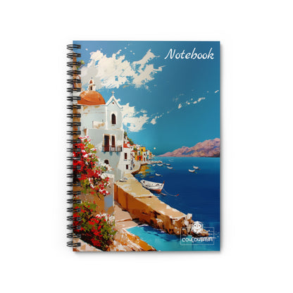 Greek-Style Landscape Spiral Notebook - Ruled Line