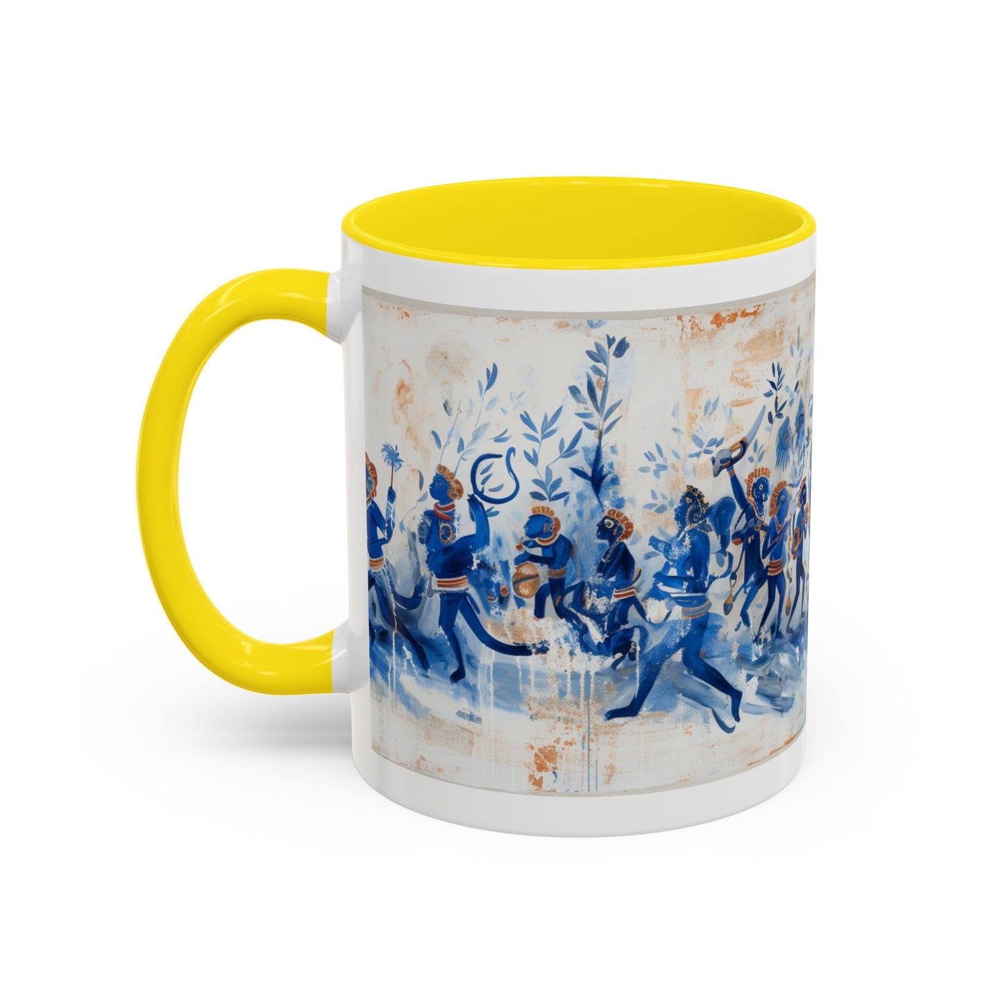 Minoan Blue Monkeys Accent Coffee Mug (11, 15oz)