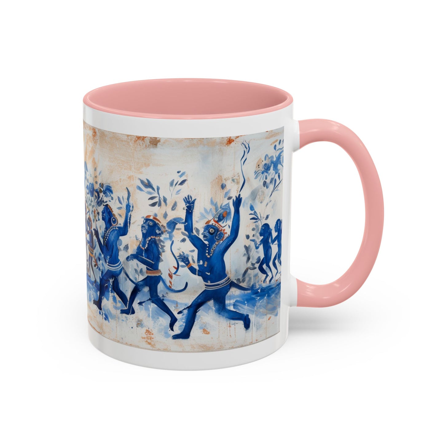 Minoan Blue Monkeys Accent Coffee Mug (11, 15oz)